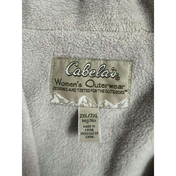 Cabelas Womens Outerwear Jacket 2XL Black Fleece Lined Warm Zip-Up Windbreaker M - Picture 3 of 7